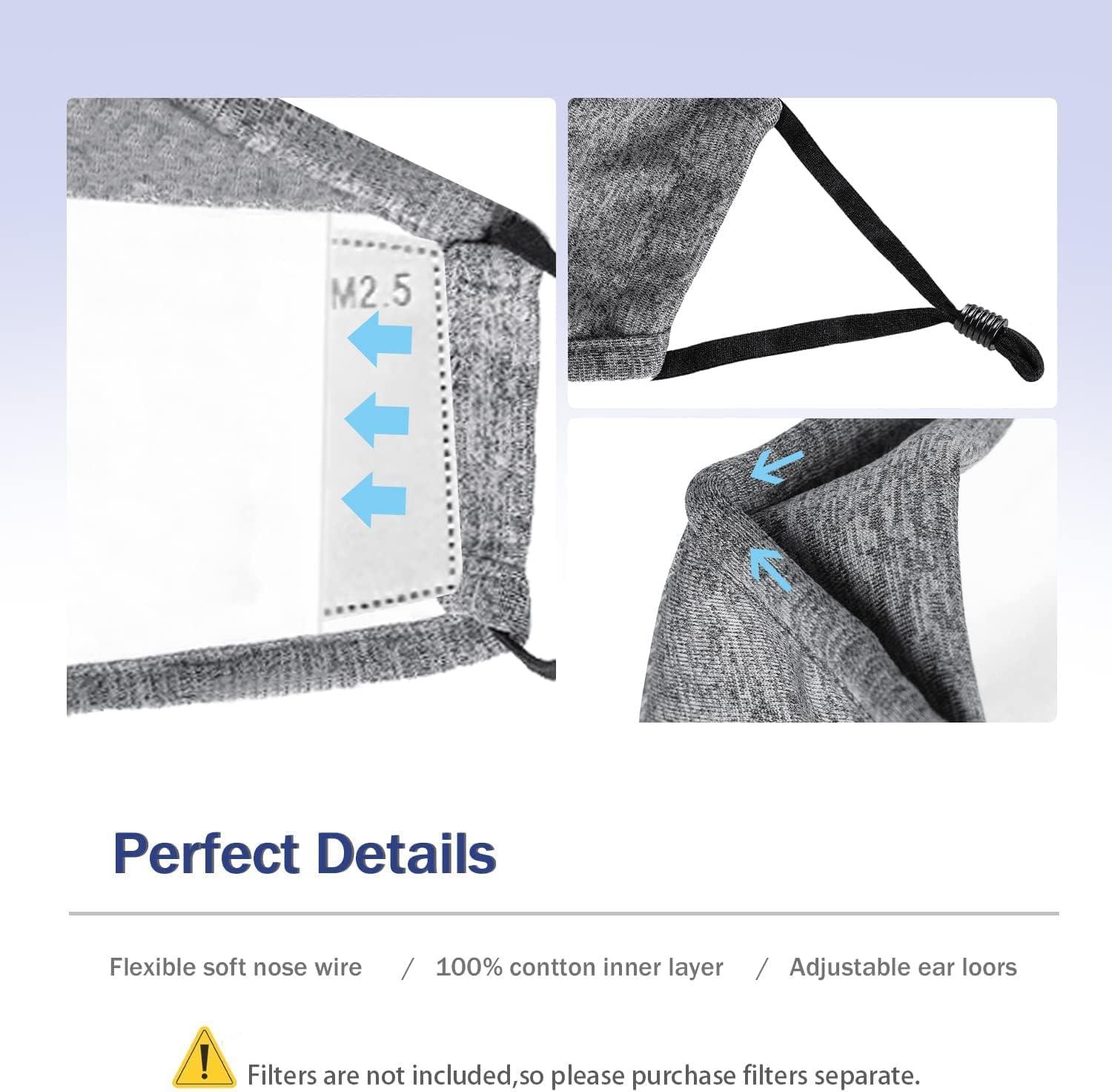 image:imagePAGE ONE Adult Cloth Reusable Face Masks Washable Comfortable Breathable Adjustable Fabric Face Mask6PC