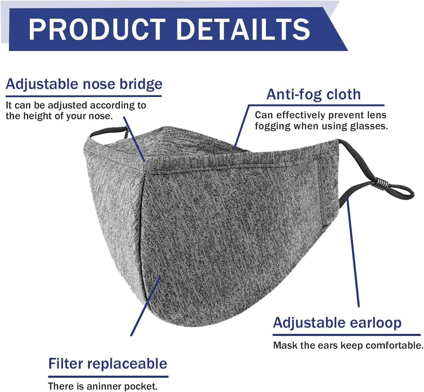 image:imagePAGE ONE Adult Cloth Reusable Face Masks Washable Comfortable Breathable Adjustable Fabric Face Mask6PC