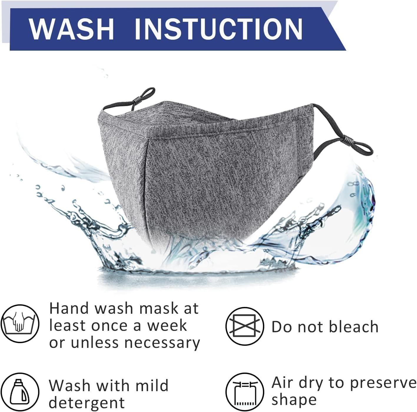 image:imagePAGE ONE Adult Cloth Reusable Face Masks Washable Comfortable Breathable Adjustable Fabric Face Mask6PC