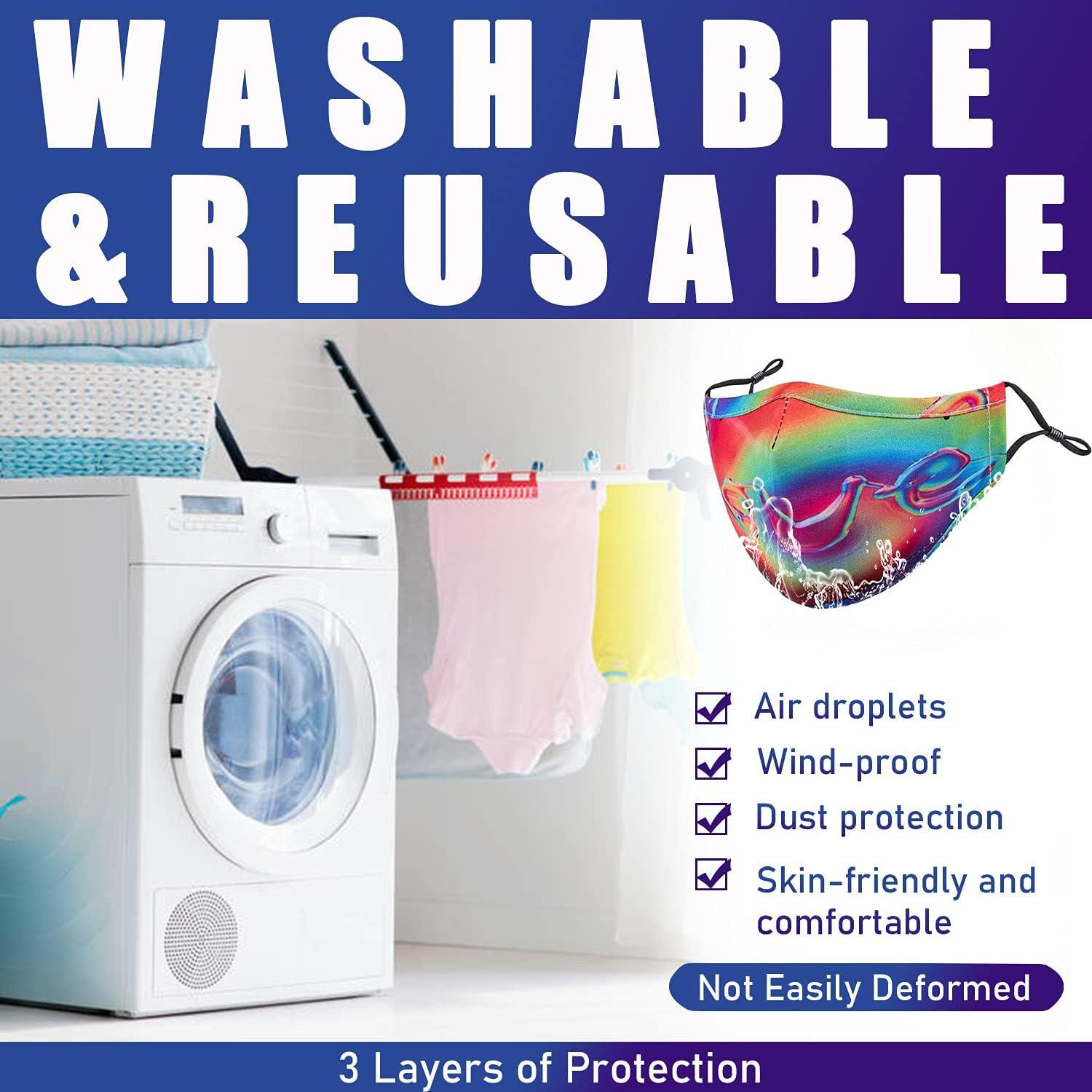 image:imagePAGE ONE Kids Face Masks Washable Reusable Cute Funny Boys Girls Colored Cloth Face Mask with Adjustable Earloops6PC