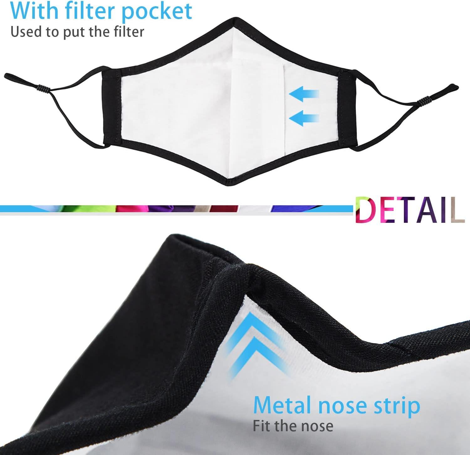 image:imagePAGE ONE Reusable Cloth Face Masks Washable Adjustable Breathable Cotton Face Mask for Women Men6PC blackBlack Navy Gray Wine Red Purple Khaki