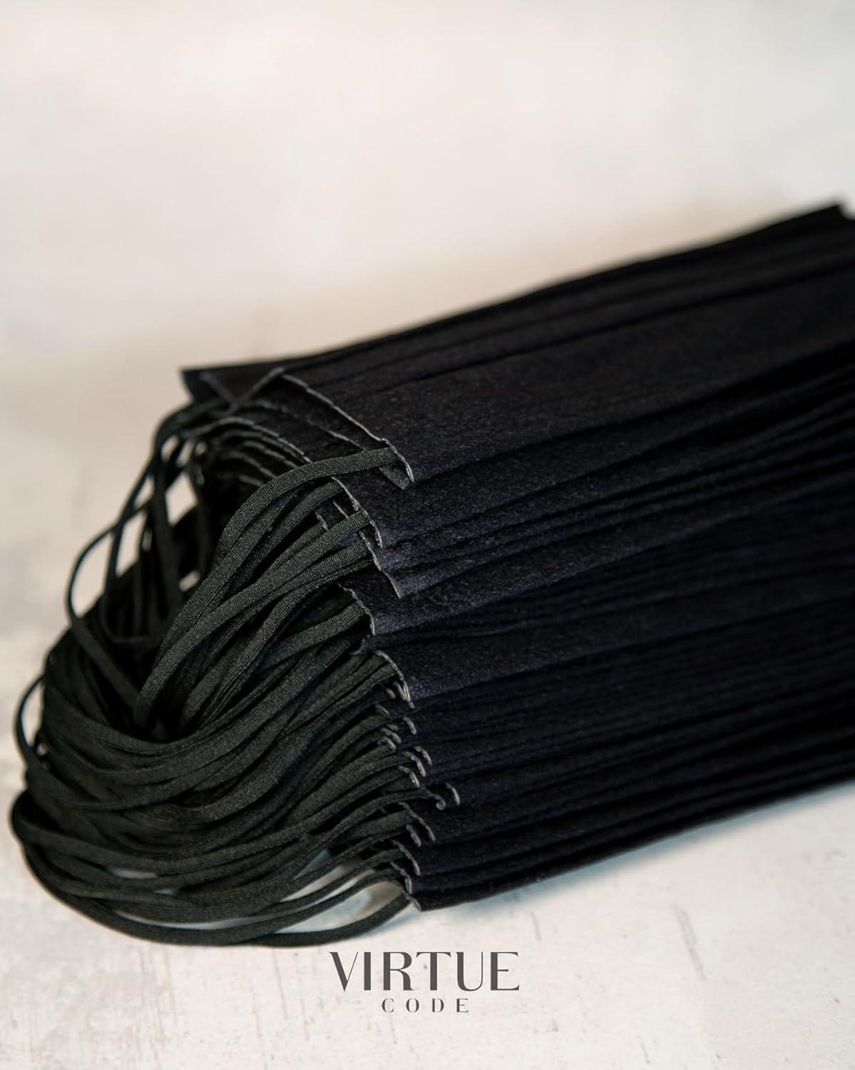 image:imageVIRTUE CODE Balance Face Masks Soft 3 Ply Comfort Disposable Face MasksBlack