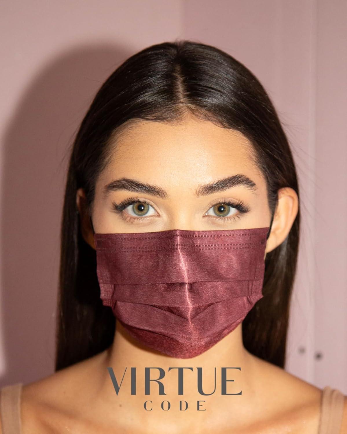 image:imageVIRTUE CODE Balance Face Masks Soft 3 Ply Comfort Disposable Face MasksEarth Tones