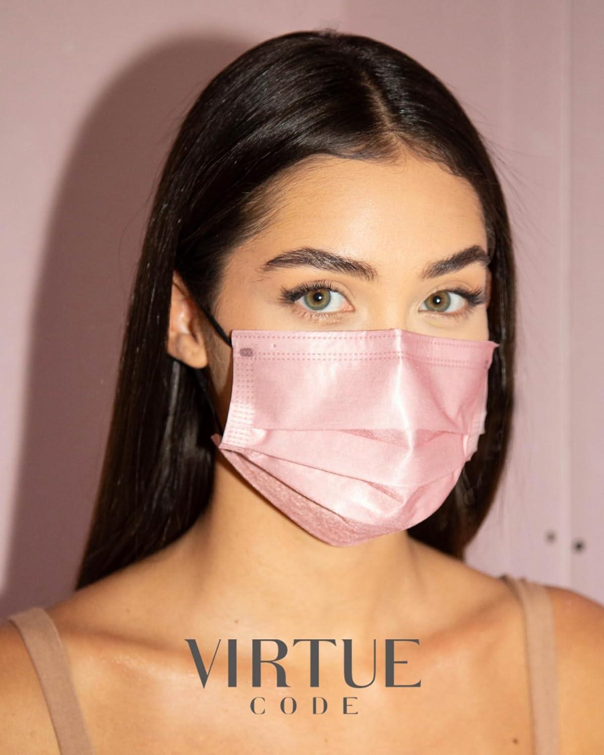 image:imageVIRTUE CODE Balance Face Masks Soft 3 Ply Comfort Disposable Face MasksLatte Love