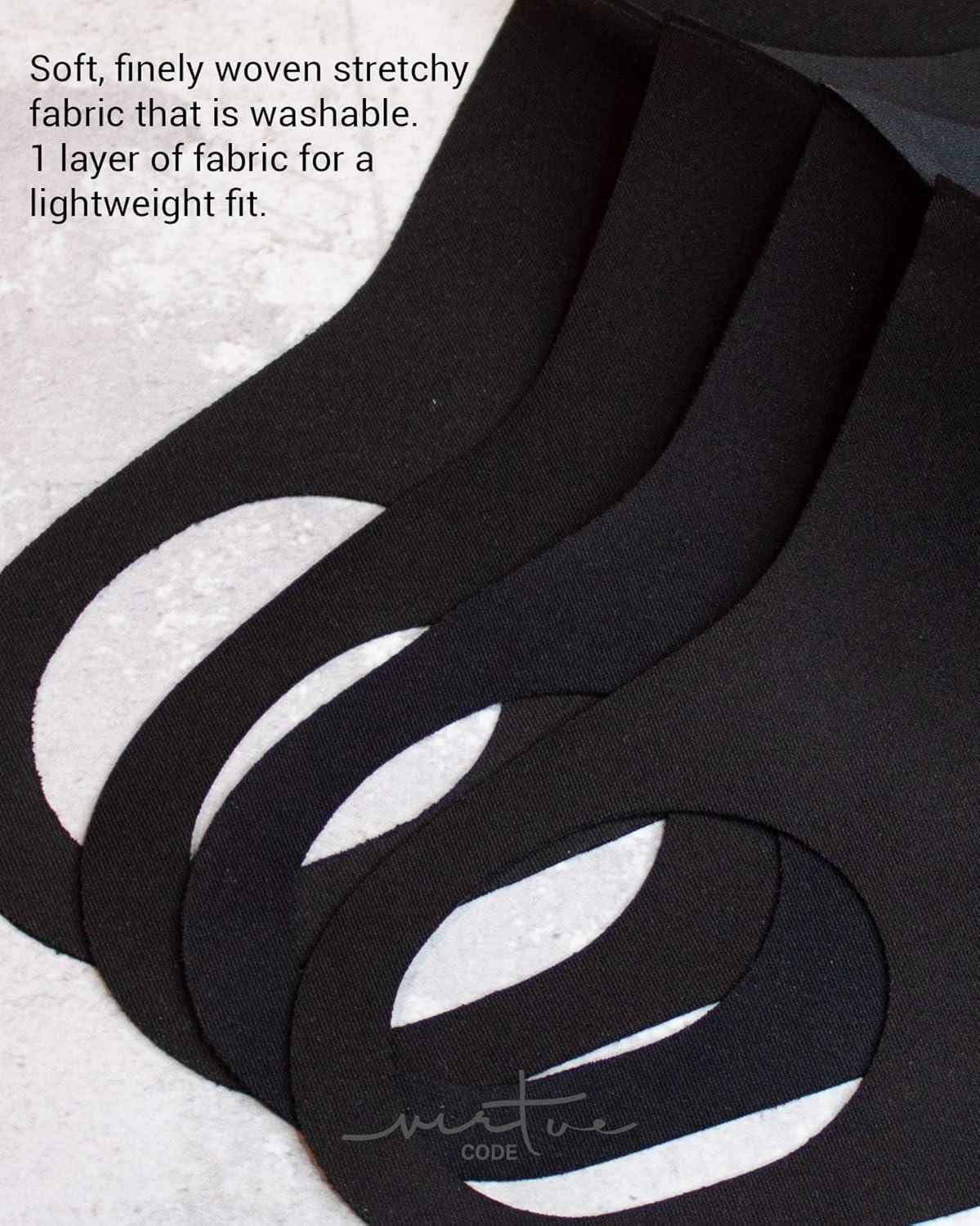 image:imageVirtue Code Second Skin Cloth Face Mask Pack 4 Buttery Soft Masks Washable FabricBlack