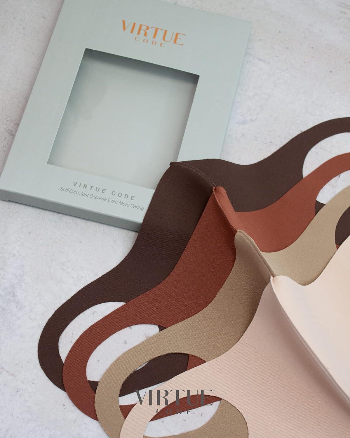 image:imageVirtue Code Second Skin Cloth Face Mask Pack 4 Buttery Soft Masks Washable FabricDesert Rose