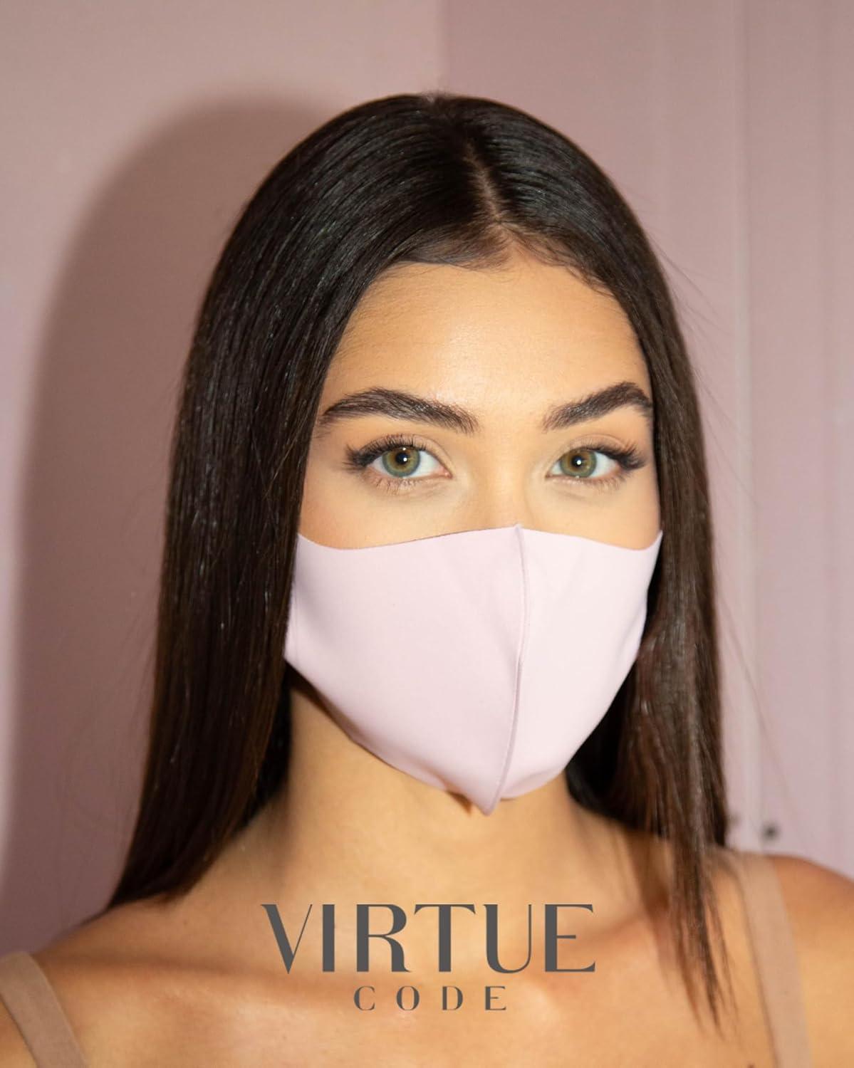 image:imageVirtue Code Second Skin Cloth Face Mask Pack 4 Buttery Soft Masks Washable FabricMulti