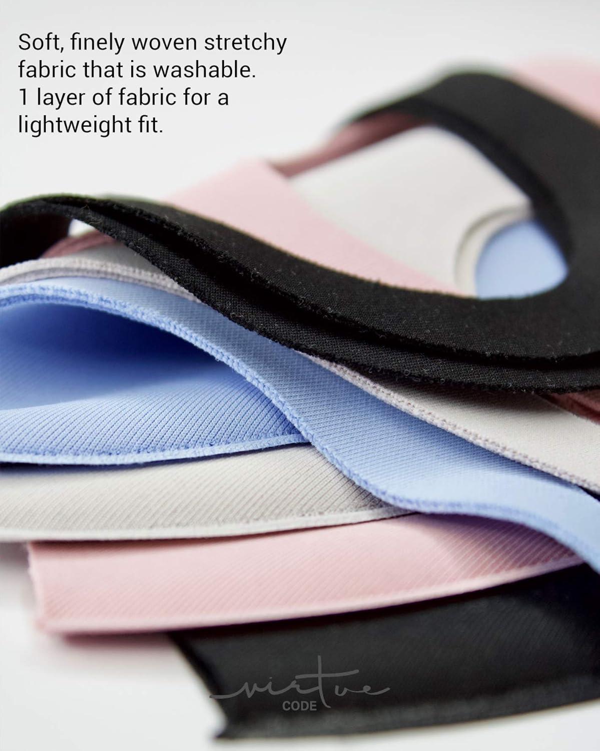 image:imageVirtue Code Second Skin Cloth Face Mask Pack 4 Buttery Soft Masks Washable FabricMulti