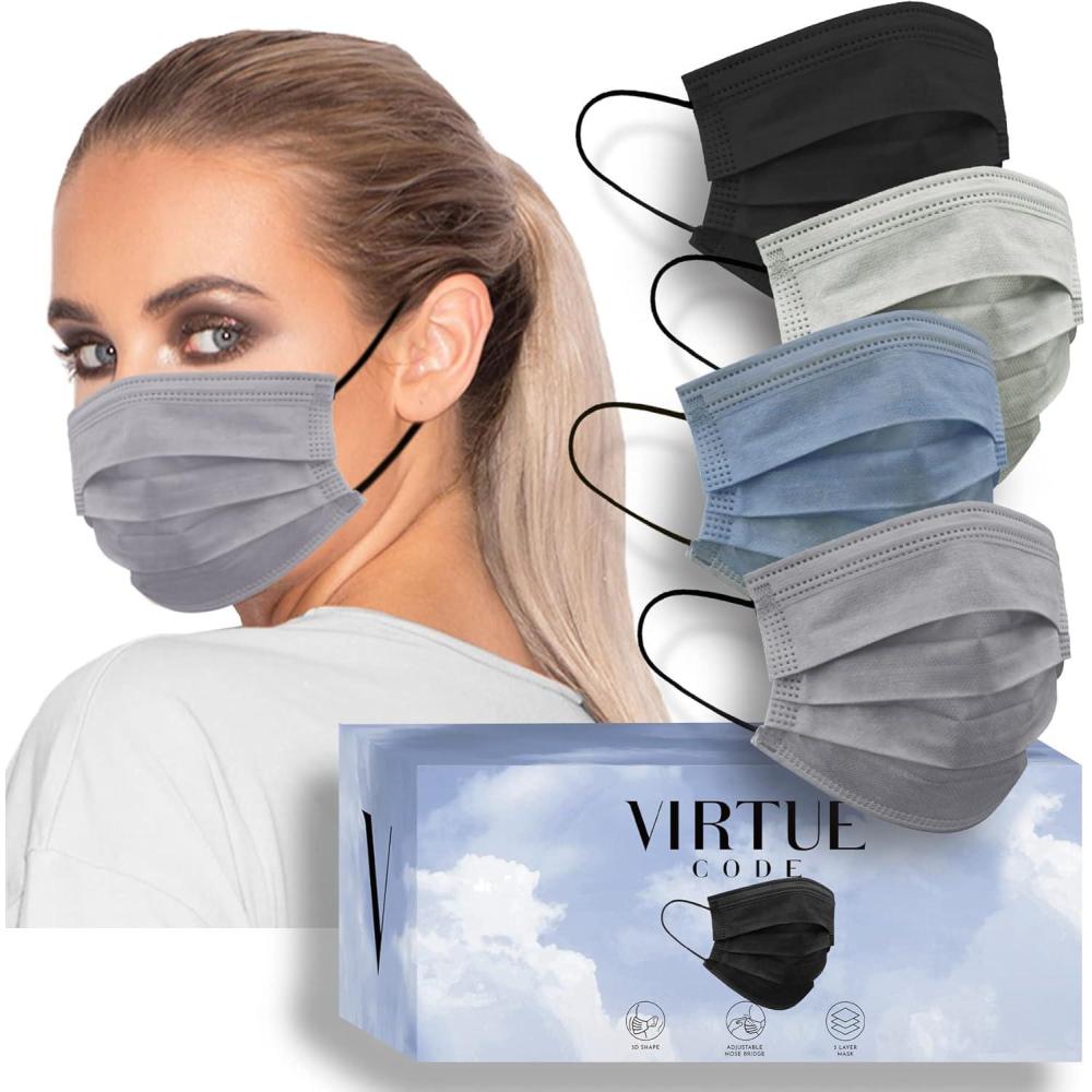 image:imageVIRTUE CODE Priority Face Masks Disposable Face MasksStorm