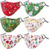 image:imagePAGE ONE Christmas Kids Face Masks Washable Reusable Cute Funny Boys Girls Cloth Face Mask with Adjustable Earloops6PC