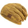 image:imagePAGE ONE Mens Winter Slouchy Beanie Warm Fleece Lined Skull Cap Baggy Cable Knit HatYellow