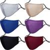 image:imagePAGE ONE Reusable Cloth Face Masks Washable Adjustable Breathable Cotton Face Mask for Women Men6PC blackBlack Navy Gray Wine Red Purple Khaki