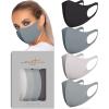 image:imageVIRTUE CODE Second Skin Cloth Face Mask Pack with Adjustable Ear Loops 4 Buttery Soft Masks Washable Fabric  Greys Face Mask Reusable Stretchy Comfortable Fresh Facemask