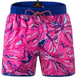 PAGE ONE Mens Swim Trunks Quick Dry Surfing Beach Shorts with Full Mesh Lining with Pockets/XXXL