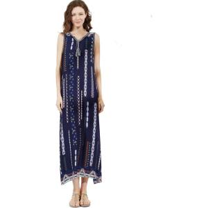 PAGE ONE Womens Maxi Summer Dresses Sleeveless Beach Casual Maxi Dresses -ST-XL