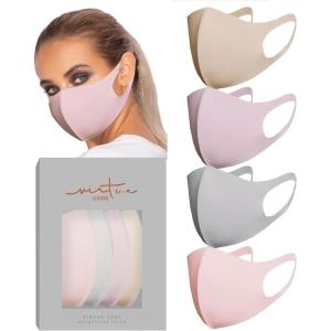 Virtue Code Second Skin Cloth Face Mask Pack. 4 Buttery Soft Masks Washable Fabric(Dreamy Dawn)